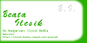 beata ilcsik business card